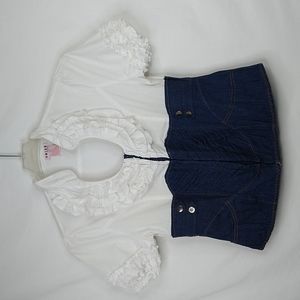 Voice Stretch White | Demin Top Size: XL